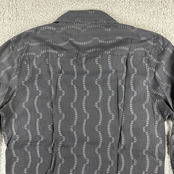 INC International Concepts Men's Small Black White Long Sleeve Button Up Shirt - Picture 10 of 11